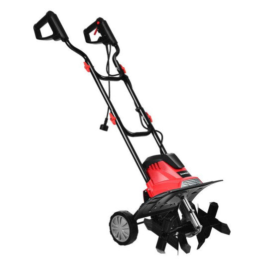 14-Inch 10 Amp Corded Electric Tiller and Cultivator 9-Inch Tilling Depth For Cheap