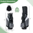 14-Way Golf Cart Stand Bag with Waterproof Rain Hood Online Sale