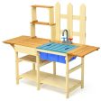 Kid s Outdoor Wooden Pretend Cook Kitchen Playset Toy For Cheap