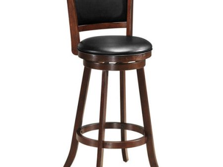 29 Inch Swivel Bar Height Stool Wooden Upholstered Dining Chair Cheap