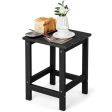 14 Inch Square Weather-Resistant Adirondack Side Table-Black Hot on Sale