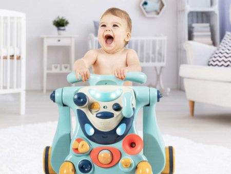 2-in-1 Baby Walker with Activity Center -Blue For Discount