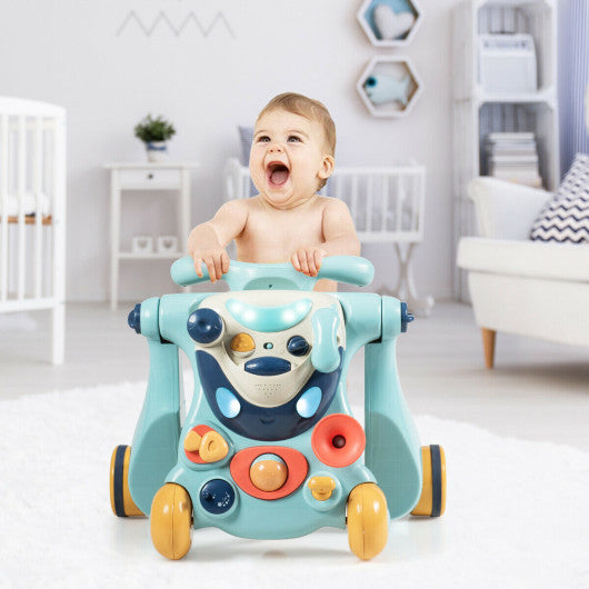 2-in-1 Baby Walker with Activity Center -Blue For Discount