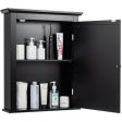 Wall Mounted Bathroom Mirror Cabinet with 5-level Height-adjustable Shelf-Black Online Hot Sale