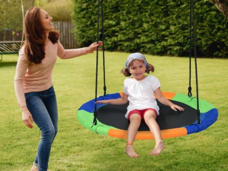 40-Inch Flying Saucer Tree Swing Outdoor Play Set with Easy Installation Process for Kids Sale