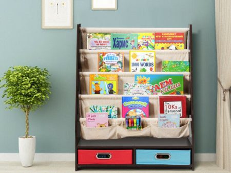 Kids Book and Toys Organizer Shelves-Coffee Online Hot Sale