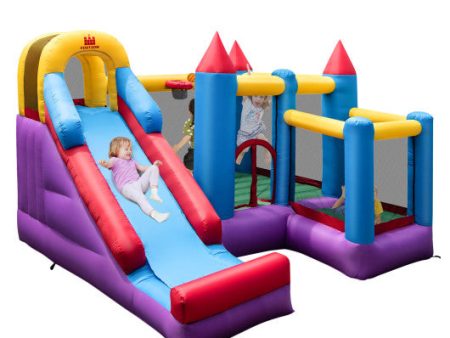 5-in-1 Inflatable Bounce Castle without Blower Hot on Sale