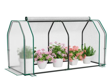 47.5 x 21.5 x 24 Inch Mini Greenhouse with Roll-up Zipper Door Online now