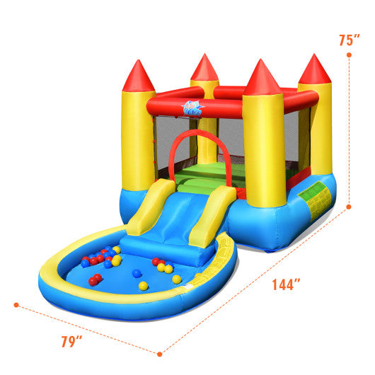 Inflatable Kids Slide Bounce House with 550w Blower Hot on Sale