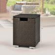 2-in-1 Patio Rattan Gas Propane Tank Cover for 20 lbs Propane Tanks-Brown Online now