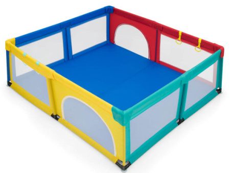 Large Infant Baby Playpen Safety Play Center Yard with 50 Ocean Balls-Color Online