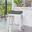 Set of 2 24-Inch Height Backless Counter Stool with Footrest-White For Cheap