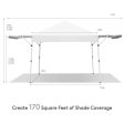 17 Feet x 10 Feet Foldable Pop Up Canopy with Adjustable Instant Sun Shelter-White Online now