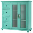 Buffet Sideboard Table Kitchen Storage Cabinet with Drawers and Doors-Green Hot on Sale