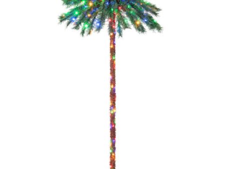 6 Feet Pre-Lit Artificial Tropical Christmas Palm Tree with 210 Multi-Color Lights Supply