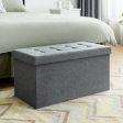 31.5 Inch Fabric Foldable Storage with Removable Storage Bin-Light Gray Supply