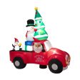 8 Feet Wide Inflatable Santa Claus Driving a Car with LED and Air Blower Online now