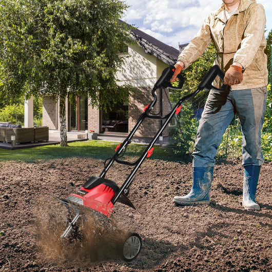 14-Inch 10 Amp Corded Electric Tiller and Cultivator 9-Inch Tilling Depth For Cheap