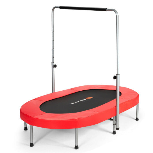 2-Person Foldable Mini Kids Fitness Rebounder Trampoline-Red Supply