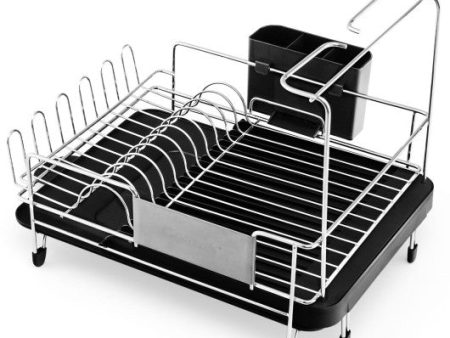 Stainless Steel Expandable Dish Rack with Drainboard and Swivel Spout Online Hot Sale