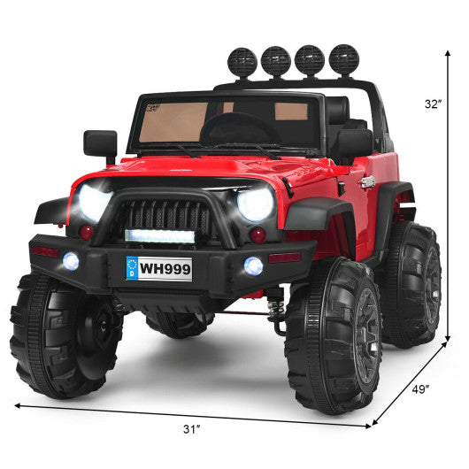 12 V Kids Ride On Truck with Remote Control and Double Magnetic Door-Red on Sale