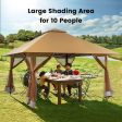 13 x 13 Feet Pop-up Instant Canopy Tent with Mesh Sidewall-Coffee Supply