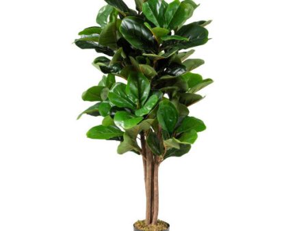 5 Feet Artificial Fiddle Leaf Fig Tree Decorative Planter Discount