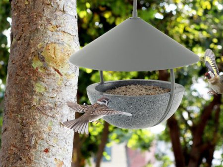 Metal Hanging Bird Feeder and Bath with Weatherproof Dome Supply