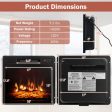 18 Inch Electric Fireplace Inserted with Adjustable LED Flame Online Hot Sale