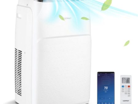 13000 BTU Portable 4-in-1 Air Conditioner with App and Voice Control-White Fashion