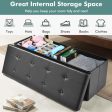 45 Inches Large Folding Ottoman Storage Seat-Black Online now