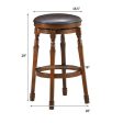 Set of 2 29-Inch Swivel Leather Padded Dining Bar Stools Cheap