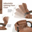 14-Position Adjusting Lazy Sofa Chair with Waist Pillow and Armrests-Coffee Supply