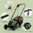 12-AMP 13.5 Inch Adjustable Electric Corded Lawn Mower with Collection Box-Green Online Hot Sale