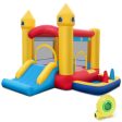 Inflatable Bounce House with 480W Blower and Ocean Balls for Yard Sale