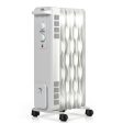 1500 W Oil-Filled Heater Portable Radiator Space Heater with Adjustable Thermostat-White Fashion