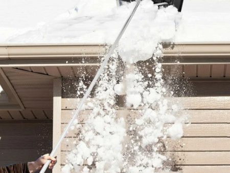 20 Feet Extendable Aluminum Snow Roof Rake with Anti-slip Handle Online now