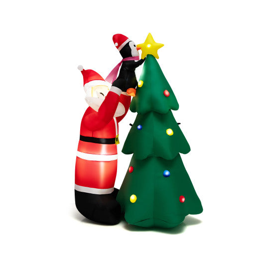 6 Feet Inflatable Christmas Tree and Santa Claus with LED and Air Blower Sale