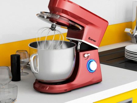 7.5 Qt Tilt-Head Stand Mixer with Dough Hook-Red Online Hot Sale