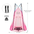 2-in-1 40 Inch Kids Hanging Chair Detachable Swing Tent Set-Pink Supply