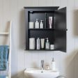 Wall Mounted Bathroom Mirror Cabinet with 5-level Height-adjustable Shelf-Black Online Hot Sale