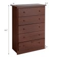 Functional Storage Organized Dresser with 5 Drawer-Brown Supply