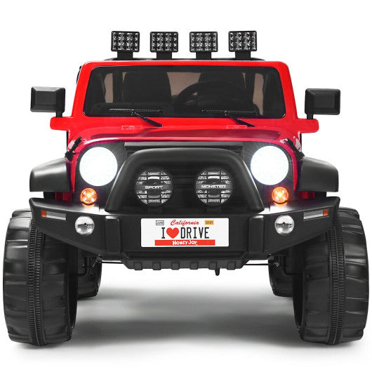 12V 2-Seater Ride on Car Truck with Remote Control and Storage Room-Red Supply