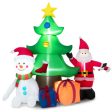 7.2 Feet Inflatable Lighted Christmas Decoration Tree with Santa Claus on Sale