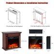 18 Inch 1500W Electric Fireplace Freestanding and Recessed Heater For Cheap