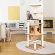 7-Layer Wooden Cat Tree Tall Cat Tower with Sisal Posts and Condo-Natural Online