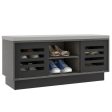 Shoe Bench with 6 Storage Compartments and 3 Adjustable Shelves-Gray Hot on Sale