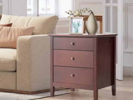 3 Drawers Nightstand Beside End Side Table Accent Table Discount