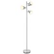 64 Inch 3-Light LED Floor Lamp Reading Light for Living Room Bedroom-Silver Discount