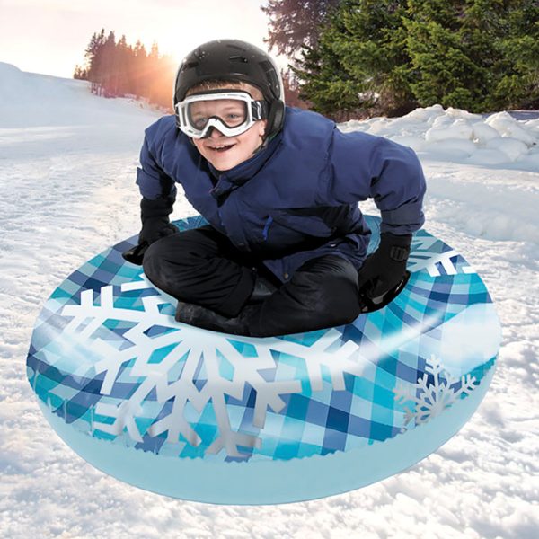 Aqua Leisure 43  Pipeline Sno Clear Top Racer Sno-Tube - Cool Blue Plaid [PST13365S2] Cheap